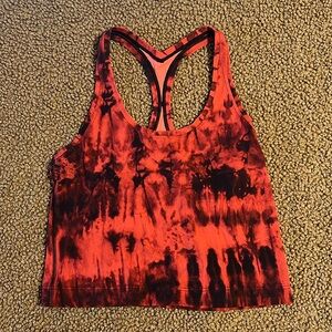 Lululemon Cropped Red & Black Tank